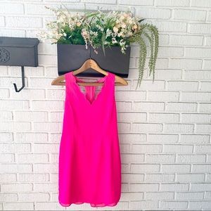 Naked Zebra Hot Pink Sleeveless Midi Dress